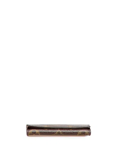 Pre-owned Louis Vuitton 2005 Monogram Envelope Business Card Holder In Brown