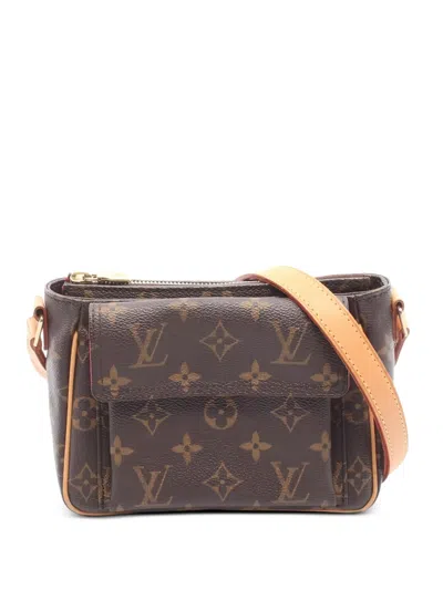 Pre-owned Louis Vuitton 2005 Monogram Leather Shoulder Bag In Brown