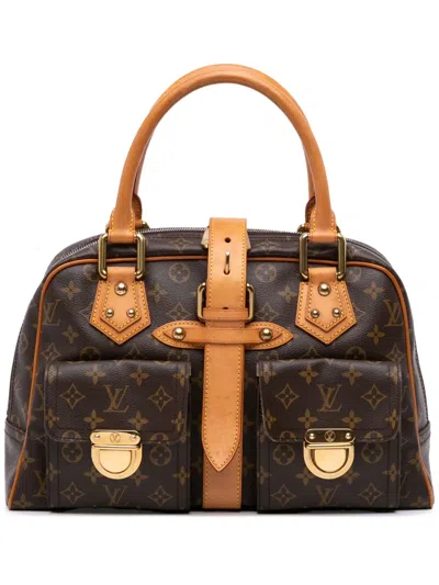 Pre-owned Louis Vuitton 2005 Monogram Manhattan Gm Handbag In Brown