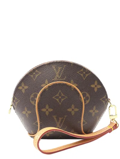 Pre-owned Louis Vuitton 2005 Monogram Mini Ellipse Clutch Bag In Brown