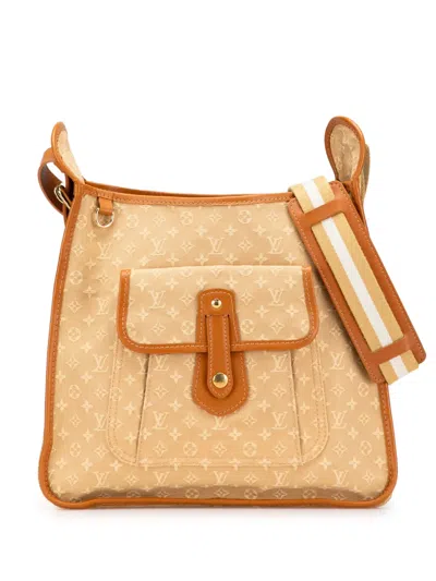 Pre-owned Louis Vuitton 2005 Monogram Mini Lin Besace Mary Kate Crossbody Bag In Brown