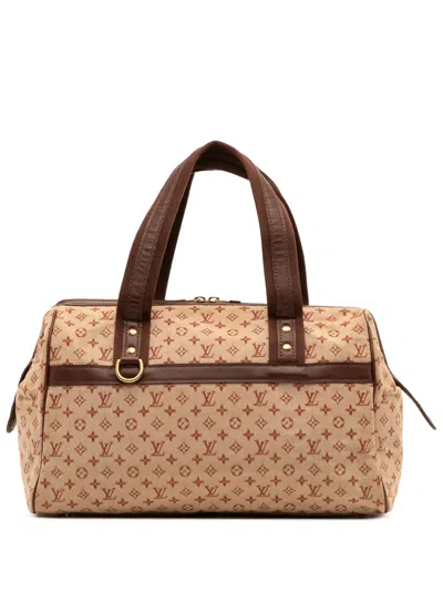 Pre-owned Louis Vuitton 2005 Monogram Mini Lin Josephine Gm Handbag In Pink