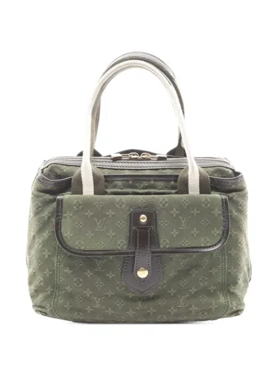 Pre-owned Louis Vuitton 2005 Monogram Mini Lin Sac Mary Kate Handbag In Green