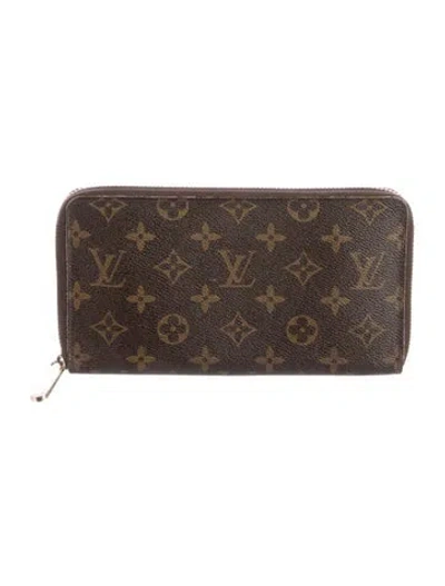 Pre-owned Louis Vuitton 2005 Monogram Pattern Wallet In Brown