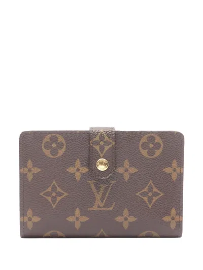 Pre-owned Louis Vuitton 2005 Monogram Porte Monnaie Billets Viennois Small Wallets In Brown