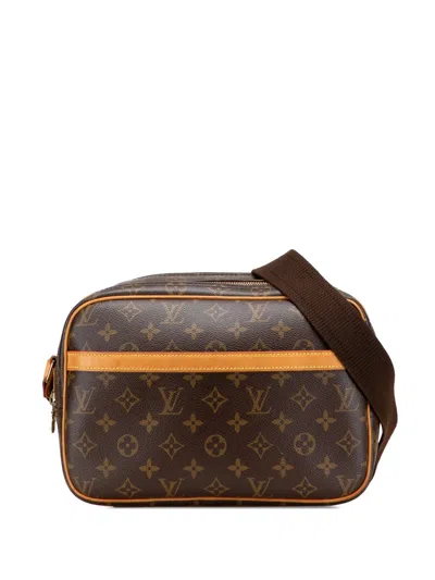 Pre-owned Louis Vuitton 2005 Monogram Reporter Pm Crossbody Bag In Brown