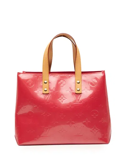 Pre-owned Louis Vuitton 2005 Monogram Vernis Reade Pm Handbag In Pink