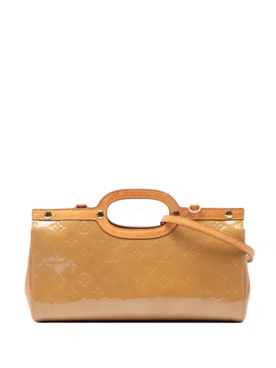 Pre-owned Louis Vuitton 2005 Monogram Vernis Roxbury Drive Satchel In Brown
