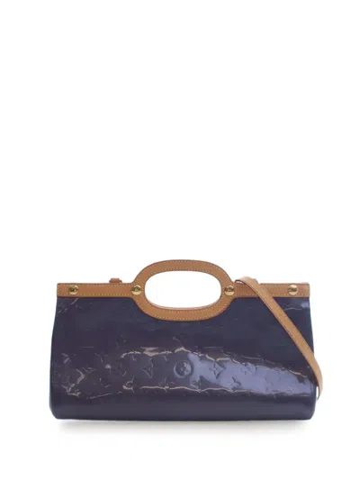 Pre-owned Louis Vuitton 2005 Monogram Vernis Roxbury Drive Satchel In Purple