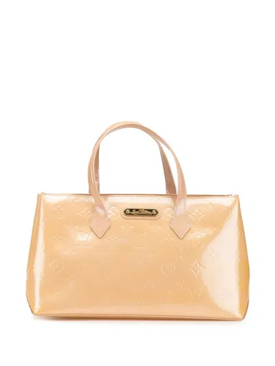 Pre-owned Louis Vuitton 2005 Monogram Vernis Wilshire Pm Handbag In Brown