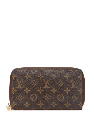 Pre-owned Louis Vuitton 2005 Monogram Zippy Organizer Wallet Long Wallets In Brown