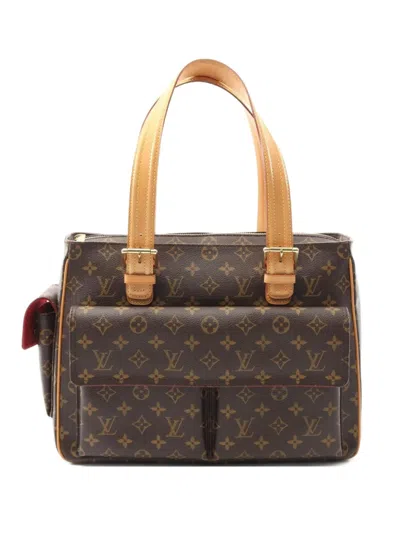 Pre-owned Louis Vuitton 2005 Multi-priest Monogram Tote Bag In Brown