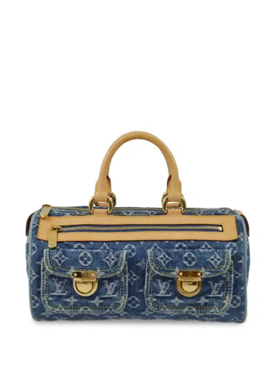 Pre-owned Louis Vuitton 2005 Neo Speedy Handbag In Blue