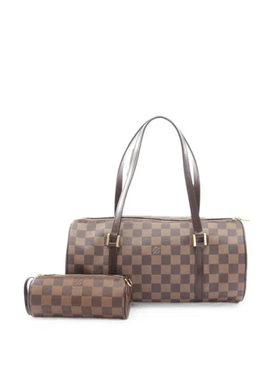 Pre-owned Louis Vuitton 2005 Papillon 30 Damier Ebene Satchel Bag In Brown