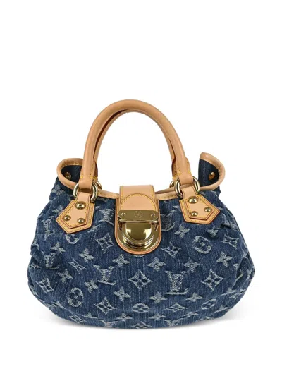 Pre-owned Louis Vuitton 2005 Pleaty Monogram Tote Bag In Blue