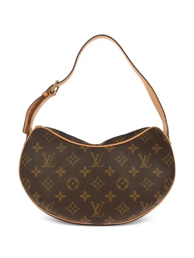 Pre-owned Louis Vuitton 2005 Pm Croissant Monogram-canvas Shoulder Bag In Brown