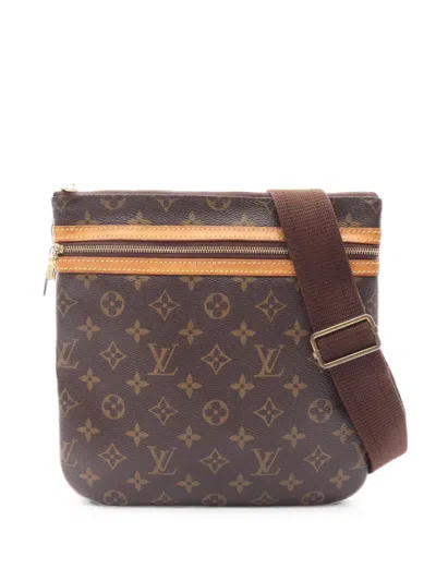 Pre-owned Louis Vuitton 2005 Pochette Bosphore Monogram Shoulder Bag In Brown