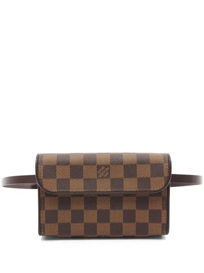 Pre-owned Louis Vuitton 2005 Pochette Florentine Belt Bag In Brown