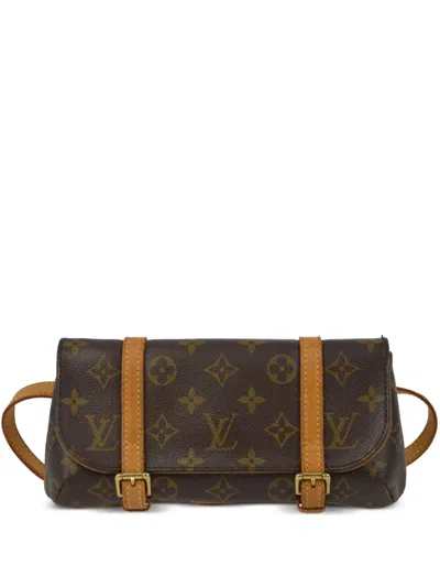 Pre-owned Louis Vuitton 2005  Pochette Marelle Belt Bag In Brown