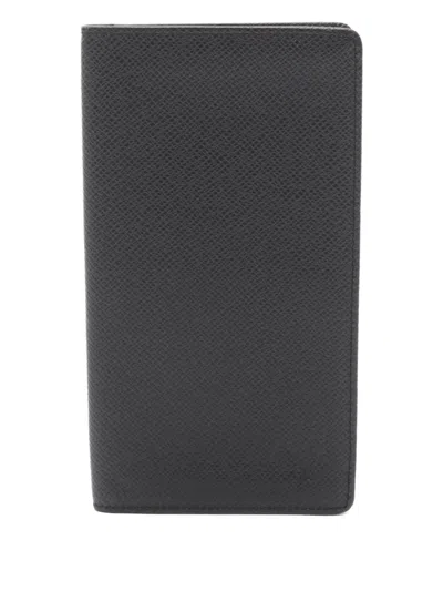 Pre-owned Louis Vuitton 2005 Portefeuil Leather Wallet In Black