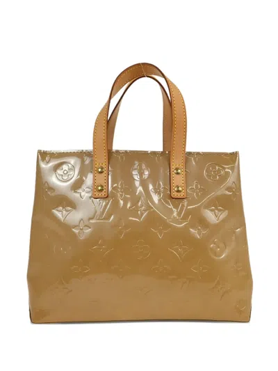 Pre-owned Louis Vuitton 2005 Reade Monogram Patent-leather Tote Bag In Neutral