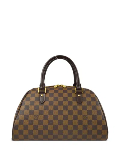 Pre-owned Louis Vuitton 2005 Rivera Mm Handbag In Brown