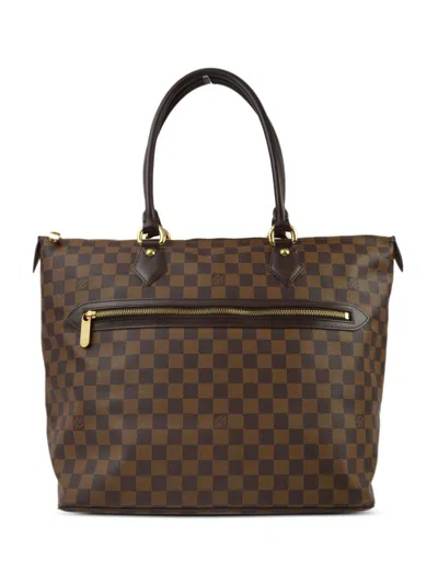 Pre-owned Louis Vuitton 2005 Saleya Gm Tote Bag In Brown