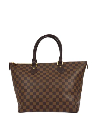 Pre-owned Louis Vuitton 2005 Saleya Mm Tote Bag In Brown