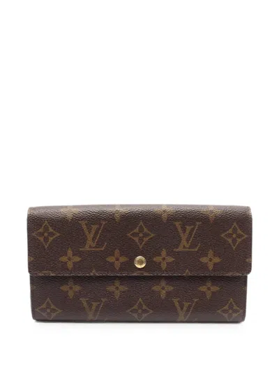 Pre-owned Louis Vuitton 2005 Sarah Monogram Wallet In Brown