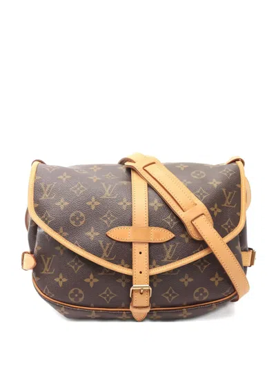Pre-owned Louis Vuitton 2005 Saumur 30 Monogram Shoulder Bag In Brown