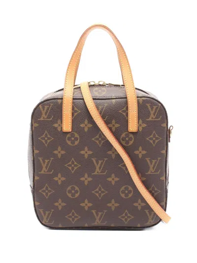 Pre-owned Louis Vuitton 2005 Spontini Monogram Two-way Handbag In Brown