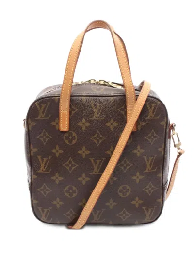 Pre-owned Louis Vuitton 2005 Spontini Two-way Handbag In Brown