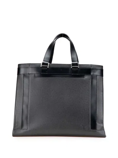Pre-owned Louis Vuitton 2005 Taiga Kasbek Pm Business Bag In Black