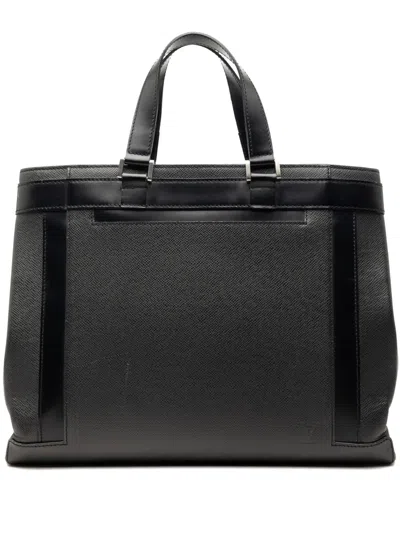 Pre-owned Louis Vuitton 2005 Taiga Kasbek Pm Business Bag In Black