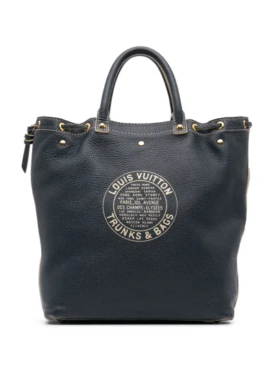 Pre-owned Louis Vuitton 2005 Tobago Trunks And Bags Shoe Bag Tote Bag In Blue