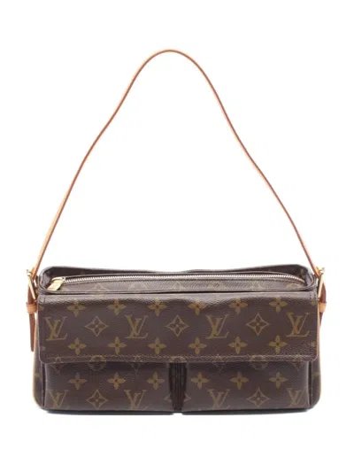 Pre-owned Louis Vuitton 2005 Vivacite Mm Monogram Shoulder Bag In Brown