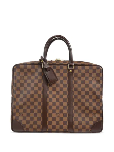 Pre-owned Louis Vuitton 2005 Voyage Briefcase In Brown