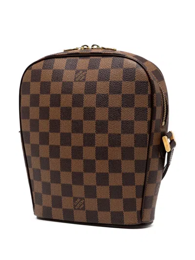 Pre-owned Louis Vuitton 2006-2015 Damier Ebene Ipanema Pm Crossbody Bag In Brown