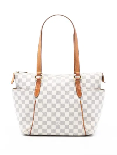 Pre-owned Louis Vuitton 2006-2017 Damier Azur Totally Pm Tote Bag In White