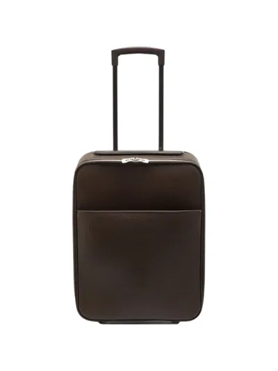 Pre-owned Louis Vuitton 2006 45 Pégase Taiga Suitcase In Brown