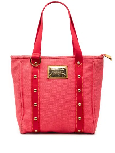 Pre-owned Louis Vuitton 2006 Antigua Cabas Mm Tote Bag In Pink