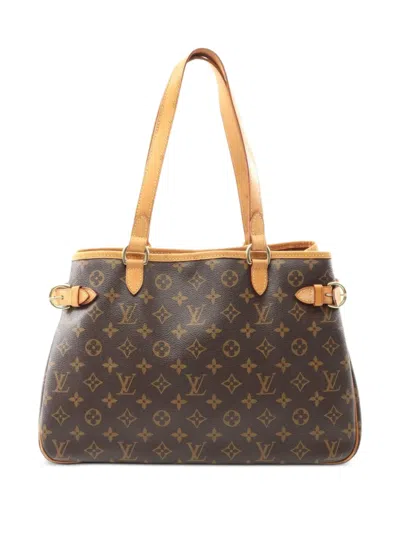 Pre-owned Louis Vuitton 2006 Batignolles Horizontal Monogram Shoulder Bag In Brown