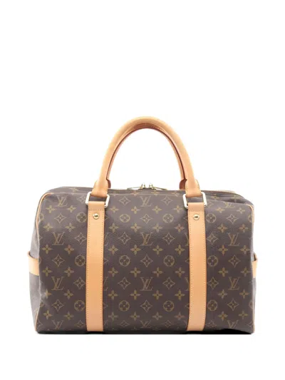 Pre-owned Louis Vuitton 2006 Carryall Monogram Boston Tote Bag In Brown