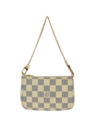 Pre-owned Louis Vuitton 2006 Damier Azur Mini Pochette Accessoires Mini Bag In Neutral
