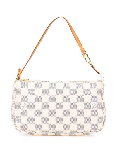 Pre-owned Louis Vuitton 2006 Damier Azur Pochette Accessoires Shoulder Bag In 蓝色