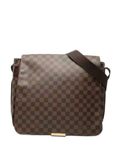 Pre-owned Louis Vuitton 2006 Damier Ebene Bastille Crossbody Bag In Brown
