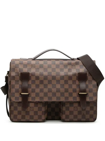 Pre-owned Louis Vuitton 2006 Damier Ebene Broadway Satchel In Brown