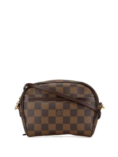 Pre-owned Louis Vuitton 2006 Damier Ebene Ipanema Pochette Crossbody Bag In 褐色