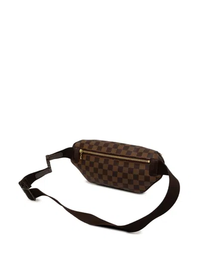 Pre-owned Louis Vuitton 2006 Damier Ebene Melville Bum Bag Belt Bag In Brown