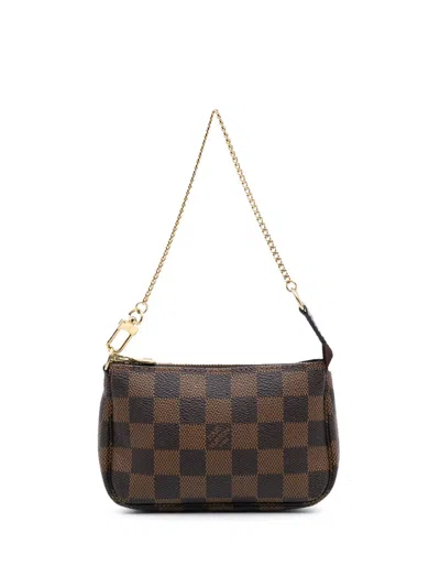 Pre-owned Louis Vuitton 2006 Damier Ebene Mini Pochette Accessoires Handbag